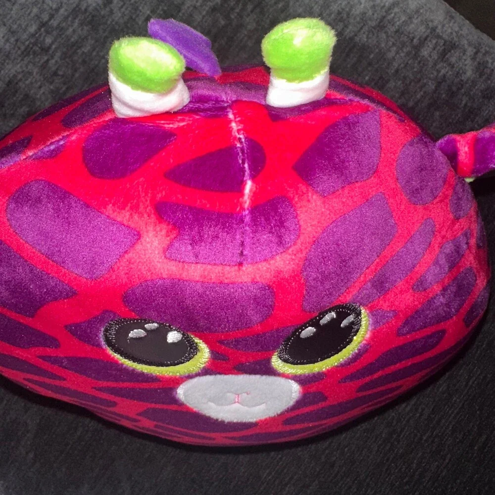 TY Squish-a-Boos Gilbert Giraffe Plush Pink Purple 10” NWT 2022